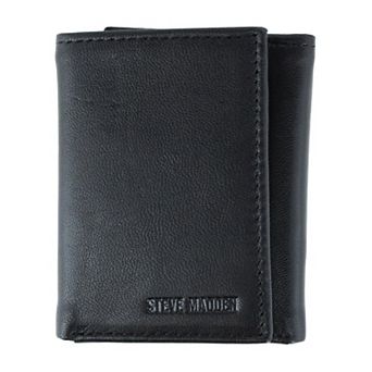 Steve Madden Men's Glove Leather RFID Trifold Wallet
