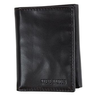 Steve Madden Men's Glove Leather RFID Trifold Wallet
