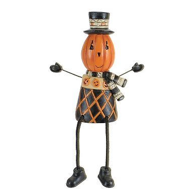 Set of 3 Jack-o’-Lantern Shelf Sitter Figurines for Halloween Mantel Shelf and Tabletop Decor