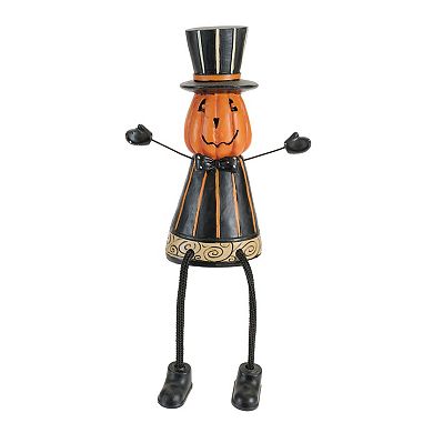 Set of 3 Jack-o’-Lantern Shelf Sitter Figurines for Halloween Mantel Shelf and Tabletop Decor