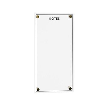 Wall Mounted Acrylic Dry Erase Notes Board Compact Task Planner for Office Study, Home Organization