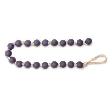 Frosted Glass Bead String Garland Set of 2 Round Beads Holiday Mantel Decor