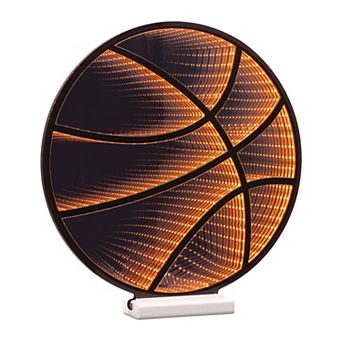 Lighted Basketball Decor Figurine Plug In Sports LED Tabletop Display for Game Room and Bedroom