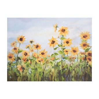Sunflower Field Canvas Wall Art Landscape Floral Print Horizontal Wall Décor- Living Room Entryway
