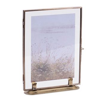 Framed Floral Artwork with Easel Back for Tabletop and Shelf Display Home Decor