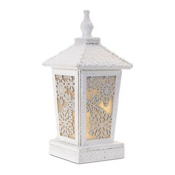Snowflake Design LED Lantern for Coffee Table Entryway and Seasonal Home Decor