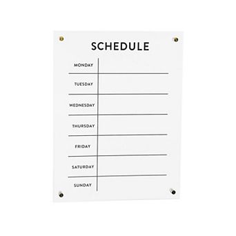 Weekly Wall Calendar Acrylic Board Dry Erase Planner for Home Office Study Room or Task Scheduling
