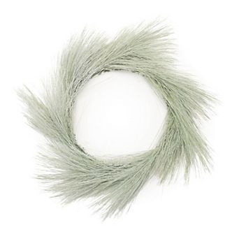 Pine Wreath With Frosted Long Needle Foliage For Front Door, Wall Decor, Entryway Styling