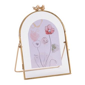 Decorative Floral Sketch Frame with Bird Detail for Tabletop and Office Desk Styling