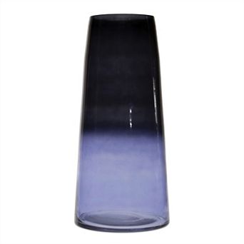Coastal Glass Vase with Tapered Design for Flowers, Greenery, or Dried Stems