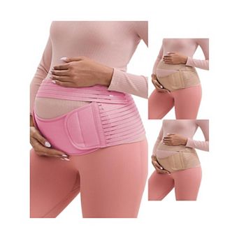 3 Packs Women's Adjustable Belly Support Bands Back Brace Straps Soft Pregnancy Abdominal Belt