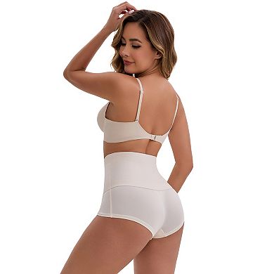 3 Packs Women's High-Waisted Shaper Knickers Front Hook Closure TummyControl Half-Hip Shaping Shorts