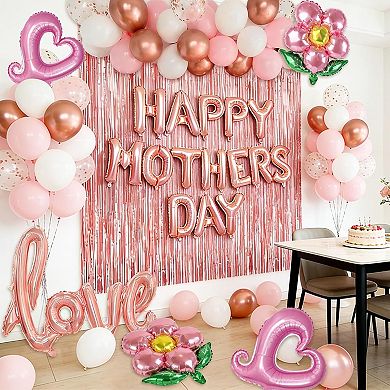 Pink Rose Gold Mother's Day Balloon Kit