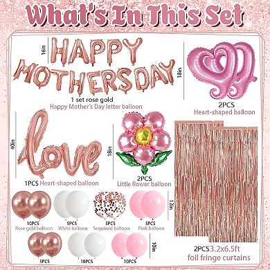 Pink Rose Gold Mother's Day Balloon Kit