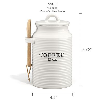 White Farmhouse Coffee Jar