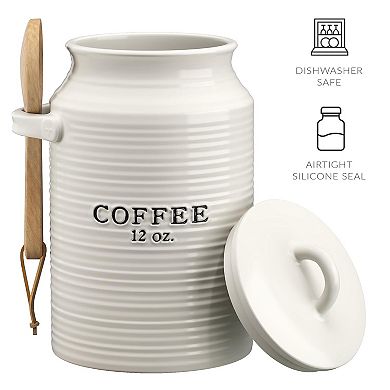 White Farmhouse Coffee Jar
