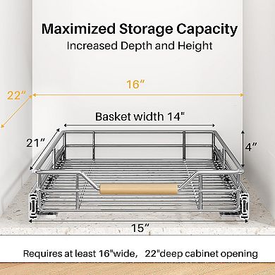 Sliding Cabinet Storage Shelf