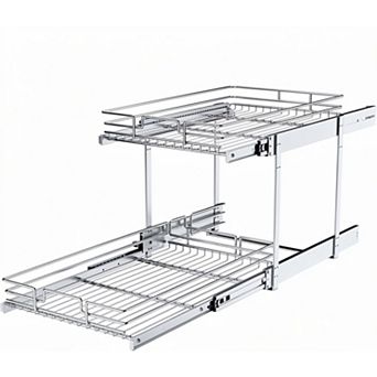 2 tier Pull-Out Cabinet Rack