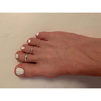 Silver Rose Gold Adjustable Toe Rings