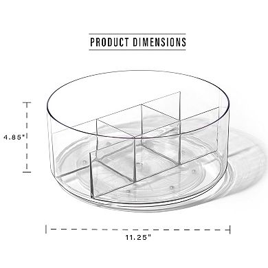 White 5-Section Rotating Organizer