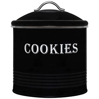 Vintage Cookie Tin Airtight Jar Large Kitchen Counter Storage Gift Container
