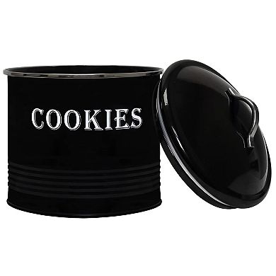 Vintage Cookie Tin Airtight Jar Large Kitchen Counter Storage Gift Container