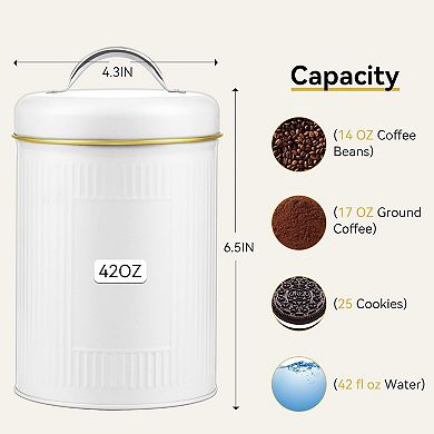Vintage Coffee Canister 42 oz with Lid