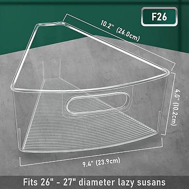 Lazy Susan Corner Storage Bins - 6 Pack