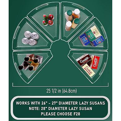 Lazy Susan Corner Storage Bins - 6 Pack