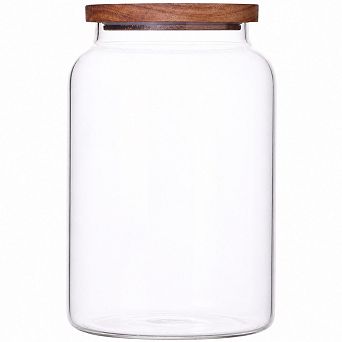 Glass Storage Jar with Labels