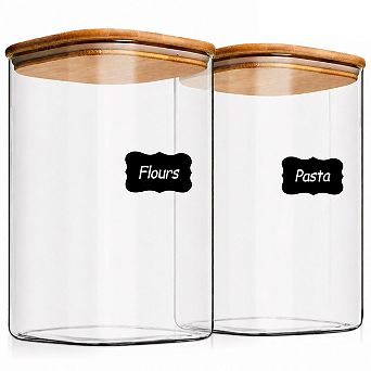 Glass Pantry Storage Jars Set