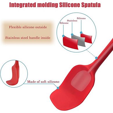 Silicone Spatula Set, Heat-Resistant, Flexible, Nonstick Cooking Tool