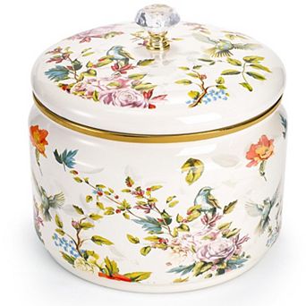 Vintage Floral Storage Canister 81 oz