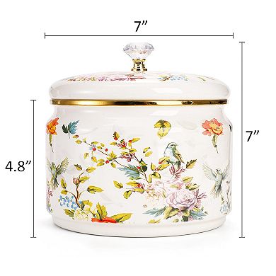 Vintage Floral Storage Canister 81 oz