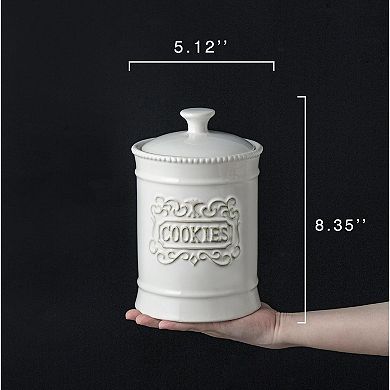 Vintage Ceramic Cookie Jar with Lid