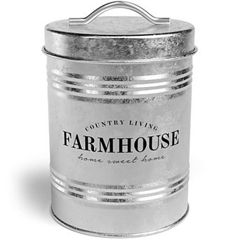 Rustic Galvanized Food Canister 76 oz