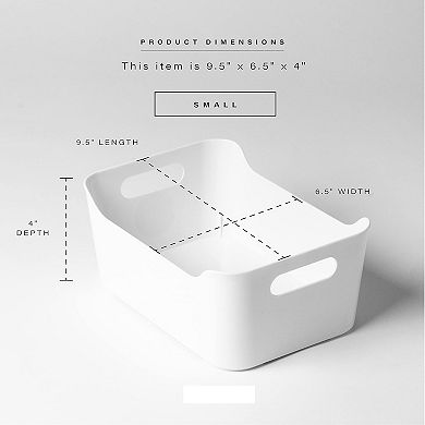 Large Plastic Storage Bins, 2 Pack