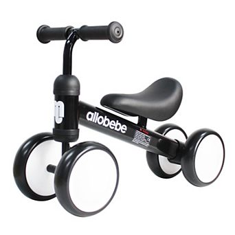 Allobebe Baby Balance Bike, 12-30 Months, 4-Wheel Toddler Ride-On, Adjustable Seat, Silent Wheels