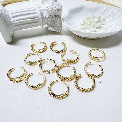 Gold Adjustable Toe Rings Set for Women