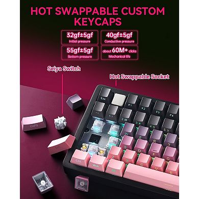 AULA LEOBOG Hi75C Pro: Aluminum 75% Mechanical Keyboard, Gasket Mount, Tri-Mode