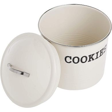 Large Airtight Cookie Jar Ivory