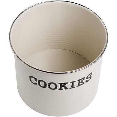 Large Airtight Cookie Jar Ivory