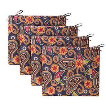 Peace Nest Waterproof Outdoor Cushion, UV-Resistant Polyester Oxford Fabric, Set of 4