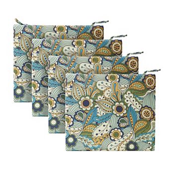 Peace Nest Waterproof Outdoor Cushion, UV-Resistant Polyester Oxford Fabric, Set of 4