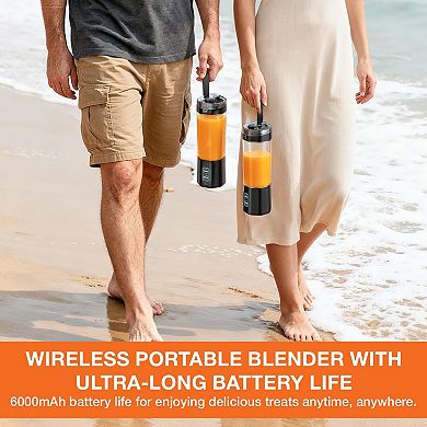 GVODE Personal Blender 24oz Portable USB-C Rechargeable, BPA-Free, Leakproof Lid & Sip Spout