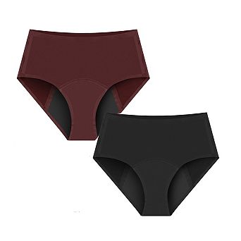 Carer 2-Pack Period Underwear Seamless Absorbency Leaks Protection Briefs Combine 50ml and 100ml
