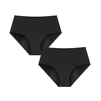 Carer 2-Pack Period Underwear Seamless Absorbency Leaks Protection Briefs Combine 50ml and 100ml