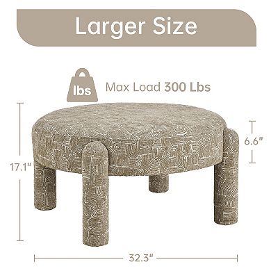 Modern Unique Design 32.3" W Upholstered Ottoman