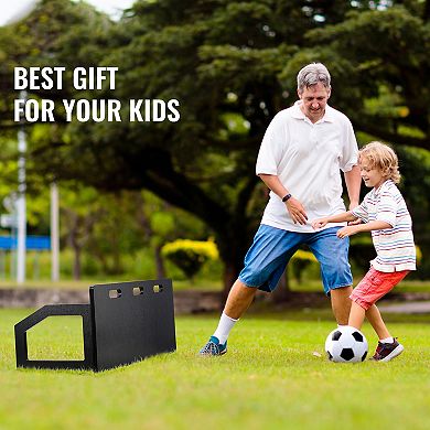 Soccer Rebounder Board 40 x 16 Inch Portable HDPE Foldable 2 Angle Training Equipment