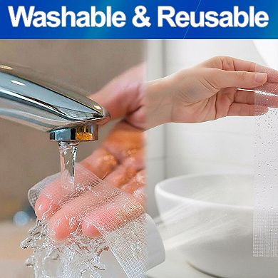 Nano Gel Mounting Tape Double Sided Mesh Reinforced- Washable Reusable Heavy Duty, 3 Pack